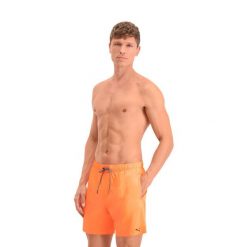 Męskie kąpielówki Puma, średniej długości, Bright Orange. Brązowe kąpielówki męskie Puma, m, bez wzorów, na fitness i siłownię. Za 195.99 zł.