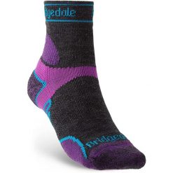Skarpety biegowe damskie Bridgedale Lt T2 Merino Sport 3/4. Czarne skarpety damskie Bridgedale, bez wzorów. Za 72.99 zł.