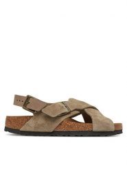 Birkenstock Sandały Tulum SFB 1029834 Beżowy. Brązowe sandały damskie Birkenstock, bez wzorów, ze skóry, bez obcasa, na płaskiej podeszwie, bez zapięcia. Za 469.99 zł.