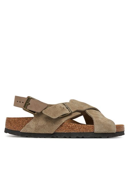 Birkenstock Sandały Tulum SFB 1029834 Beżowy. Brązowe sandały damskie Birkenstock, bez wzorów, ze skóry, bez obcasa, na płaskiej podeszwie, bez zapięcia. Za 469.99 zł.