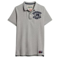 Polo Superdry Vintage Athletic. Szare koszulki polo męskie Superdry., m, bez wzorów, sportowe, bez ramiączek. W wyprzedaży za 191.00 zł.