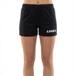 Czarne elastyczne szorty do biegania dla mężczyzn. Czarne krótkie spodenki sportowe męskie Legea, m, bez wzorów, z materiału, do biegania. Za 92.00 zł.