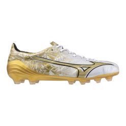 Buty piłkarskie Mizuno Alpha Japan. Białe buty sportowe męskie Mizuno, bez zapięcia, do piłki nożnej. Za 979.99 zł.