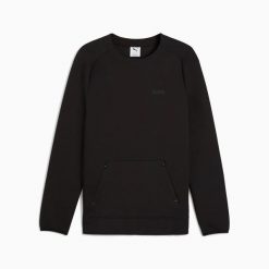 Bluza sportowa męska Puma SPACER CREW 68857101. Czarne bluzy męskie Puma, l, bez wzorów, z materiału, bez kaptura. Za 184.26 zł.