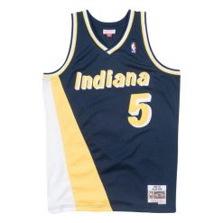Swingman jersey Indiana Pacers Jalen Rose. Niebieskie koszulki sportowe męskie Mitchell & Ness, bez wzorów, z jersey, bez kołnierzyka, bez ramiączek, do koszykówki. Za 517.00 zł.