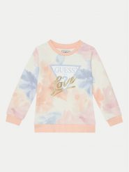 Guess Bluza K5RQ01 KA6R4 Różowy Regular Fit. Czerwone bluzy dla dziewczynek Guess, z aplikacjami, z bawełny, bez ramiączek, bez kaptura. Za 189.99 zł.