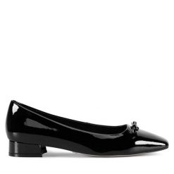 Baleriny GINO ROSSI. Czarne baleriny damskie Gino Rossi, bez wzorów, bez obcasa. Za 269.99 zł.