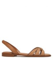 Aldo Sandały Adwiedan 14190556 Brązowy. Brązowe sandały damskie Aldo, bez wzorów, z materiału, bez obcasa, na płaskiej podeszwie, bez zapięcia. Za 269.99 zł.
