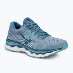 Buty do biegania damskie Mizuno Wave Sky 6 blue shadow/white/milky blue. Niebieskie obuwie sportowe damskie Mizuno, bez wzorów, do biegania, mizuno wave. Za 319.99 zł.