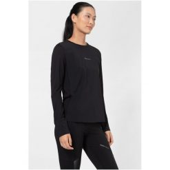 Koszulka z długim rękawem damska SUPER.NATURAL Windbreaker. Czarne t-shirty damskie super.natural, l, bez wzorów, bez kołnierzyka. Za 399.99 zł.