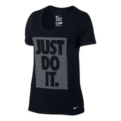 Nike Koszulka Treningowa Dri Fit Ctn Jdi Lne Scp Tee 805756 010 S. Czarne t-shirty i topy dla dziewczynek Nike, z nadrukiem, z bawełny. W wyprzedaży za 75.00 zł.