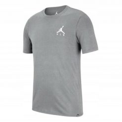 Koszulka Męska Nike Mj Jumpman Air Embroidered Tee. Szare koszulki sportowe męskie Jordan, m, bez wzorów, bez kołnierzyka, bez ramiączek, na fitness i siłownię. Za 123.20 zł.