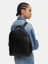 Calvin Klein Plecak Bold Ck LV04F3617G Czarny. Czarne plecaki damskie Calvin Klein, bez wzorów, ze skóry. Za 529.99 zł.