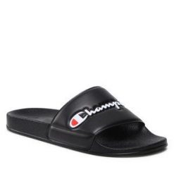 Klapki Champion. Czarne klapki damskie Champion, bez wzorów, bez obcasa. Za 89.99 zł.