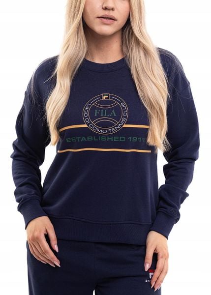 Bluza damska Fila Parella. Niebieskie bluzy damskie Fila, xs, bez wzorów, z bawełny, z kapturem. Za 189.99 zł.