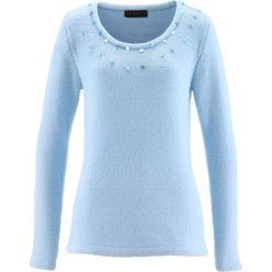Sweter bonprix lodowy niebieski. Swetry damskie marki bonprix. Za 49.99 zł.
