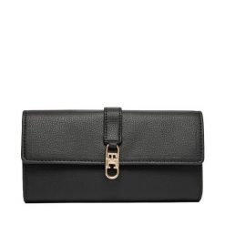 Portfel Tommy Hilfiger. Czarne portfele damskie Tommy Hilfiger, bez wzorów. Za 289.99 zł.