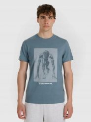 T-SHIRT MĘSKI 4F BAWEŁNIANY KOSZULKA SPORTOWA TTSHM3129. Niebieskie koszulki sportowe męskie 4f, m, bez wzorów, z bawełny, bez kołnierzyka, bez ramiączek, na fitness i siłownię. Za 182.98 zł.