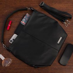 Torebka Damska Shopper Skóra Naturalna Miękka Beltimore Czarna 936. Czarne torebki shopper damskie bez wzorów, ze skóry, bez dodatków. Za 189.99 zł.