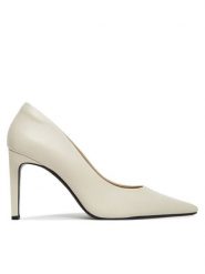 Calvin Klein Szpilki Pump 90 Pointy Hw Bar Lth HW0HW02527 Beżowy. Brązowe szpilki damskie Calvin Klein, bez wzorów, ze skóry, bez obcasa, bez zapięcia. Za 589.99 zł.