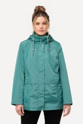 Damskie Kurtka przeciwwiatrowa HYPRAR hydrofobowa kaptur. Fioletowe kurtki damskie Ulla Popken, plus size, bez wzorów, z materiału, z kapturem. Za 383.99 zł.