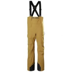 Damskie spodnie narciarskie na szelkach Helly Hansen Verglas BC. Brązowe spodnie materiałowe damskie Helly Hansen, s, bez wzorów, z elastanu. Za 749.05 zł.