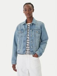 Tommy Jeans Kurtka jeansowa Classic DW0DW22720 Niebieski Regular Fit. Niebieskie kurtki damskie Tommy Jeans, s, bez wzorów, z bawełny, bez kaptura. Za 449.99 zł.