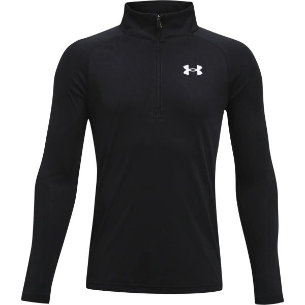Koszulka chłopięca Under Armour Tech 2.0 1/2 Zip. Białe t-shirty dla chłopców Under Armour, bez wzorów, z materiału, bez ramiączek. Za 191.00 zł.
