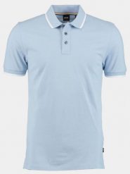 Koszulka Polo męska BOSS Parlay 190 AZZURRO regular fit niebieska (50494697-450). Niebieskie koszulki polo męskie Boss, m, bez wzorów, sportowe, bez ramiączek. Za 279.00 zł.