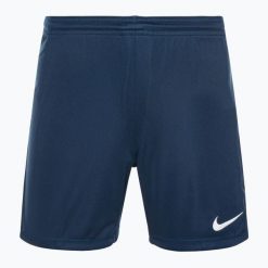 Spodenki piłkarskie damskie Nike Dri-FIT Park III Knit Short. Niebieskie szorty sportowe damskie Nike, s, bez wzorów, sportowe, do piłki nożnej, dri-fit (nike). Za 87.09 zł.