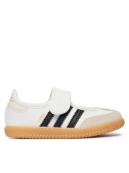 Adidas Baleriny Samba Jane LA3703 Biały. Białe baleriny dziewczęce Adidas, bez wzorów, ze skóry, bez zapięcia. Za 219.99 zł.