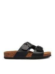 Lasocki Klapki CEO-GBSUM22-3023 Czarny. Czarne klapki damskie Lasocki, bez wzorów, ze skóry, bez obcasa. Za 149.99 zł.