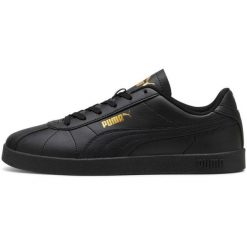 Buty sportowe Puma Club II SL. Czarne obuwie sportowe damskie Puma, bez wzorów, ze skóry ekologicznej. Za 390.00 zł.