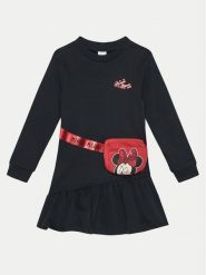 OVS Sukienka codzienna 2144320 Czarny Regular Fit. Czarne sukienki dla dziewczynek OVS, bez wzorów, z bawełny, bez ramiączek. Za 79.99 zł.