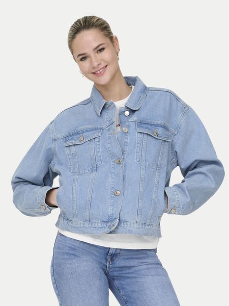 ONLY Kurtka jeansowa Harper 15363548 Niebieski Regular Fit. Niebieskie kurtki damskie Only, m, bez wzorów, z bawełny, bez kaptura. Za 164.99 zł.