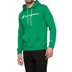 Bluza na co dzień męska CHAMPION z kapturem. Zielone bluzy męskie Champion, m, bez wzorów, z kapturem. Za 229.00 zł.