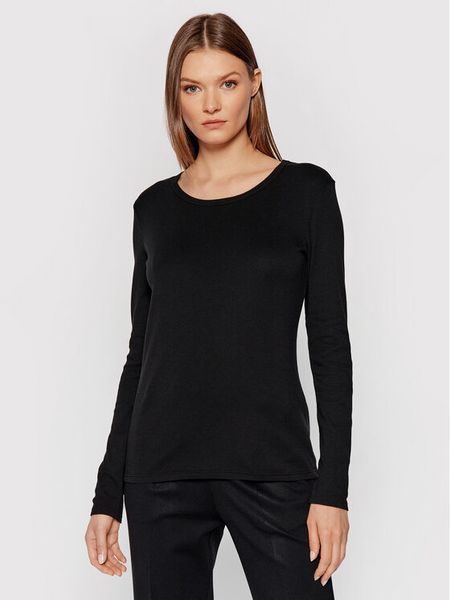 United Colors Of Benetton Bluzka 3GA2E16F9 Czarny Regular Fit. Czarne bluzki damskie United Colors Of Benetton, xl, bez wzorów, z bawełny, bez kołnierzyka, bez ramiączek. Za 59.99 zł.