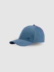4F Czapka z daszkiem snapback uniseks - niebieska XS/S (56cm). Niebieskie czapki i kapelusze damskie 4f, bez wzorów, z bawełny, klasyczne. Za 59.99 zł.