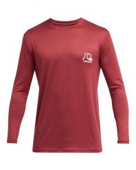 Koszulka surfingowa z długim rękawem UPF 50 dla Mężczyzn DNA SURF Czerwony. Czerwone bluzki z długim rękawem męskie Quiksilver, m, bez wzorów, z bawełny, bez kołnierzyka. Za 169.99 zł.