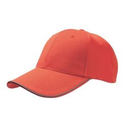 Czapka Baseballowa Odblaskowa Z 6 Panelami. Czerwone czapki i kapelusze damskie ATLANTIS, bez wzorów. Za 49.99 zł.