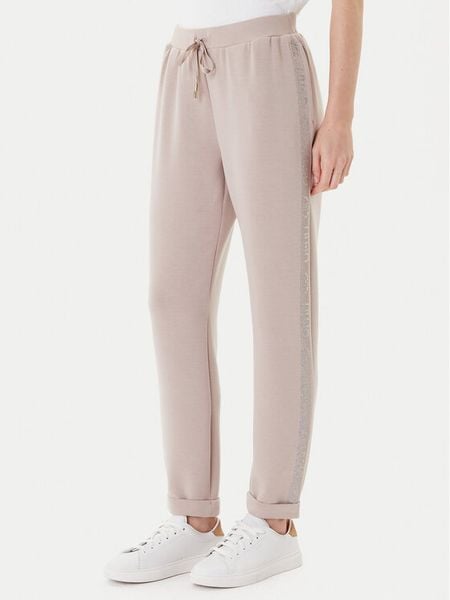 Liu Jo Spodnie dresowe TF5093 J4616 Beżowy Regular Fit. Brązowe spodnie dresowe damskie Liu Jo, xxl, bez wzorów, z dresówki. Za 399.99 zł.
