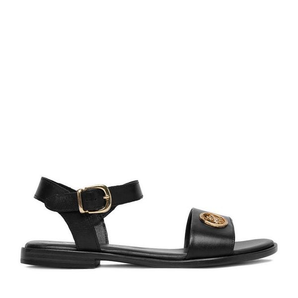 Sandały Beverly Hills Polo Club. Czarne sandały damskie Beverly Hills Polo Club, bez wzorów, bez obcasa, na płaskiej podeszwie, bez zapięcia. Za 138.99 zł.