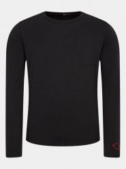 Replay Longsleeve M6653.000.23352P Czarny Regular Fit. Czarne bluzki z długim rękawem męskie Replay, m, bez wzorów, z bawełny, bez kołnierzyka. Za 279.99 zł.