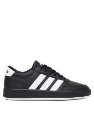 Adidas Sneakersy Breaknet 3.0 JR8447 Czarny. Czarne buty sportowe dziewczęce Adidas, bez wzorów, ze skóry, bez zapięcia. Za 199.99 zł.