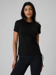 Жіночий T-shirt slim однотонний - чорний. T-shirty damskie 4f, l, bez wzorów, bez kołnierzyka. Za 799.90 zł.