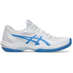 Damskie buty do tenisa Asics Game FF Clay/OC. Białe obuwie sportowe damskie Asics, bez wzorów, z gumy, tenisowe. Za 379.99 zł.