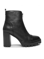 Pikolinos Botki Cervera W1J-8829 Czarny. Czarne botki damskie Pikolinos, ze skóry, bez obcasa, na słupku, bez zapięcia. Za 639.99 zł.