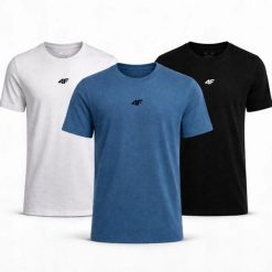 T-SHIRT MĘSKI KOSZULKA 4F ZESTAW LIMITOWANY KOMPLET 3 SZTUKI M M3947 SS26. Koszulki sportowe męskie 4f, m, bez wzorów, z bawełny, bez kołnierzyka, bez ramiączek, na fitness i siłownię. Za 113.50 zł.