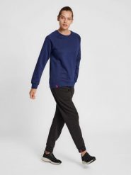 Bluza damska Hummel red Heavy. Niebieskie bluzy damskie Hummel, m, bez wzorów, z bawełny, bez kaptura. Za 168.38 zł.