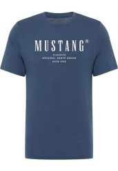 Męski T-Shirt Mustang Style Alex Dark Denim 1017998 5242. T-shirty męskie Mustang, m, bez wzorów, z denimu, bez kołnierzyka. Za 79.99 zł.